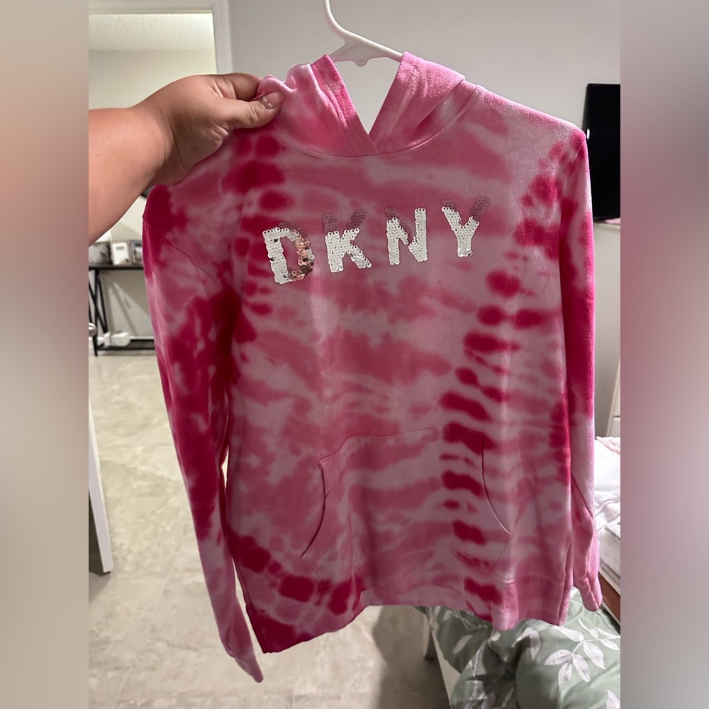 Pink and white DKNY
